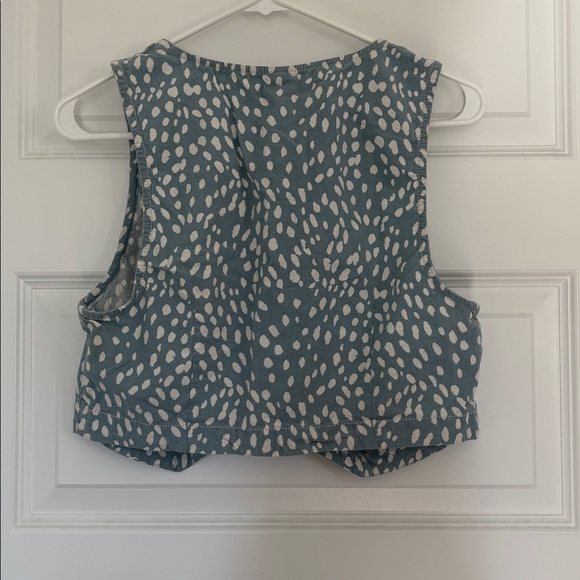 Free People Bennett cloud Top Cropped Vest (top only. Size 8 - Picture 5 of 7